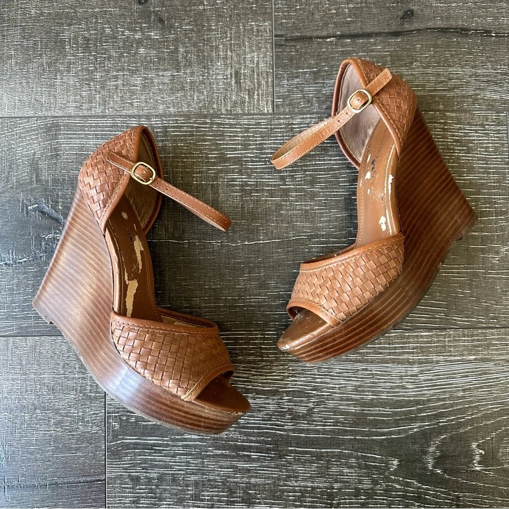 Banana Republic Women’s Nicola Tan Woven Wedge Sandals